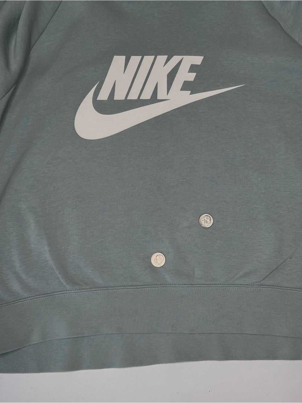NIKE Essential Cropped Hoodie Ocean Blue Cotton Women’s XL - Picture 16 of 16